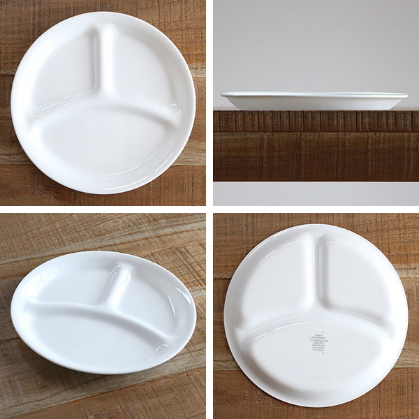 ランチプレート 21.5cm コレール CORELLE フェアリーフローラ 5枚セット （ 食洗機対応 電子レンジ対応 オーブン対応 仕切り皿 白 お皿 ランチ皿 耐熱 白い食器 ワンプレート 丸皿 仕切り 花柄 洋食器 おしゃれ ）_2