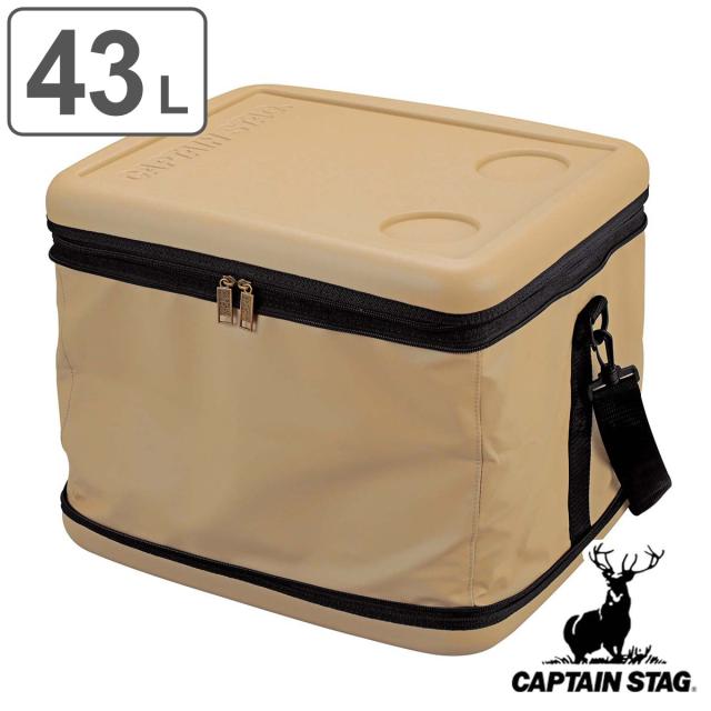 保冷バッグ 43L スーパーコールドクーラーバッグ キャプテンスタッグ （ CAPTAIN STAG クーラーバッグ 保冷 ソフトクーラー 大容量 折りたたみ 保冷バッグ 折りたたみ）