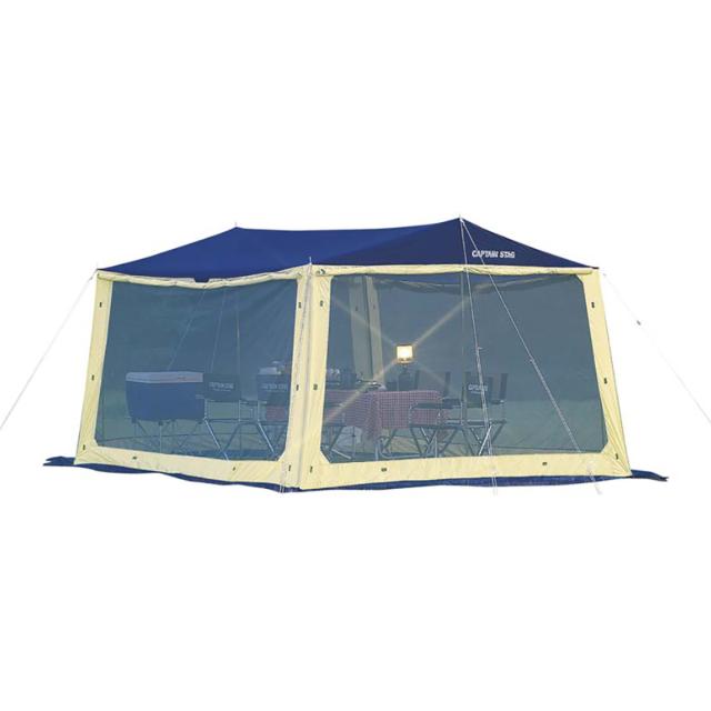 シェード レニアス メッシュタープセット 3.1m×3.3ｍ キャリーバッグ付 防水 （ キャプテンスタッグ 大型 テント CAPTAIN STAG アウトドア レジャー キャンプ用品 蚊帳 ）