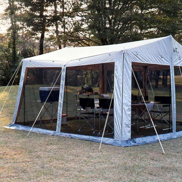シェード ラニー メッシュタープテント 3.5m×3.8m キャリーバッグ付 UVカット 防水 （ キャプテンスタッグ 大型 テント CAPTAIN STAG アウトドア レジャー キャンプ用品 紫外線カット ）