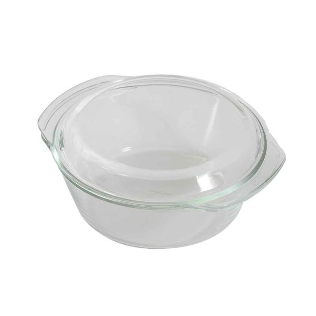 スチームポット ふた付き Pyrex パイレックス 18cm 980ml 丸 耐熱ガラス オーブンウェア 6個セット （ 食洗機対応 電子レンジ対応 オーブン対応 皿 食器 ディッシュ スチーム調理器 ガラス製 蓋 フタ ふた 付き 調理 レンジ ） グラタン皿