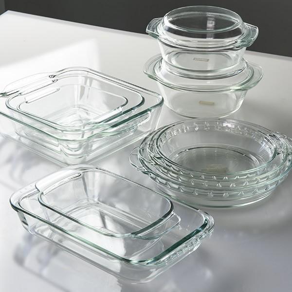 スチームポット ふた付き Pyrex パイレックス 18cm 980ml 丸 耐熱ガラス オーブンウェア 6個セット （ 食洗機対応 電子レンジ対応 オーブン対応 皿 食器 ディッシュ スチーム調理器 ガラス製 蓋 フタ ふた 付き 調理 レンジ ） グラタン皿