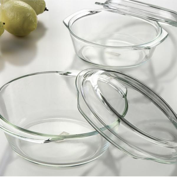 スチームポット ふた付き Pyrex パイレックス 18cm 980ml 丸 耐熱ガラス オーブンウェア 6個セット （ 食洗機対応 電子レンジ対応 オーブン対応 皿 食器 ディッシュ スチーム調理器 ガラス製 蓋 フタ ふた 付き 調理 レンジ ） グラタン皿