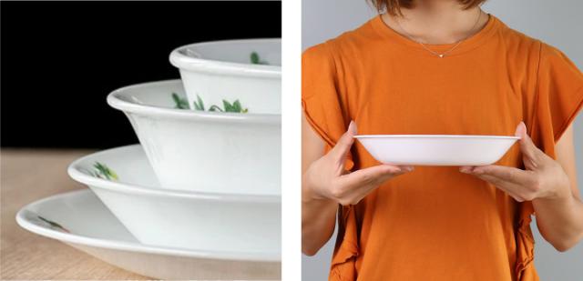 プレート 深皿 21.5cm CORELLE コレール 強化ガラス 同柄5枚セット （ 食洗機対応 電子レンジ対応 オーブン対応 カレー皿 パスタ皿 汚れ 落ちやすい 丈夫 メイン料理 おかず カレー パスタ オムライス おしゃれ 上品 ）