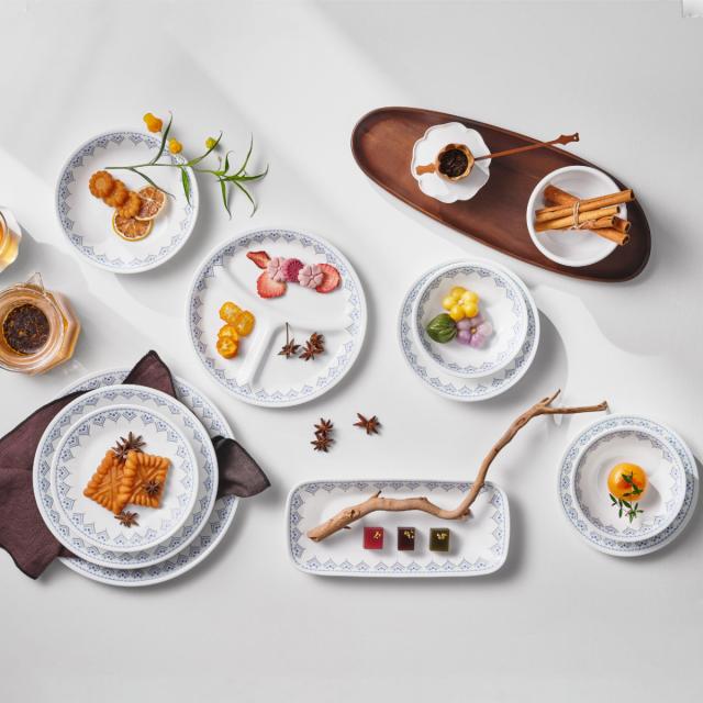プレート 深皿 21.5cm CORELLE コレール 強化ガラス 同柄5枚セット （ 食洗機対応 電子レンジ対応 オーブン対応 カレー皿 パスタ皿 汚れ 落ちやすい 丈夫 メイン料理 おかず カレー パスタ オムライス おしゃれ 上品 ）