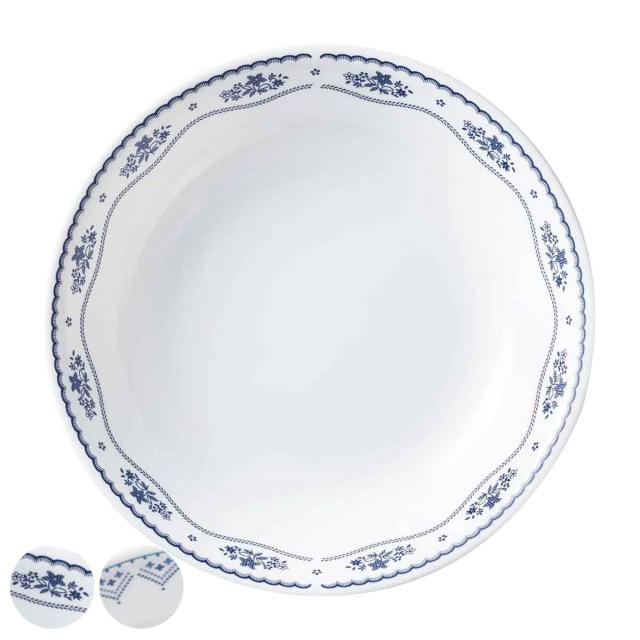 プレート 深皿 21.5cm CORELLE コレール 強化ガラス 同柄5枚セット （ 食洗機対応 電子レンジ対応 オーブン対応 カレー皿 パスタ皿 汚れ 落ちやすい 丈夫 メイン料理 おかず カレー パスタ オムライス おしゃれ 上品 ）