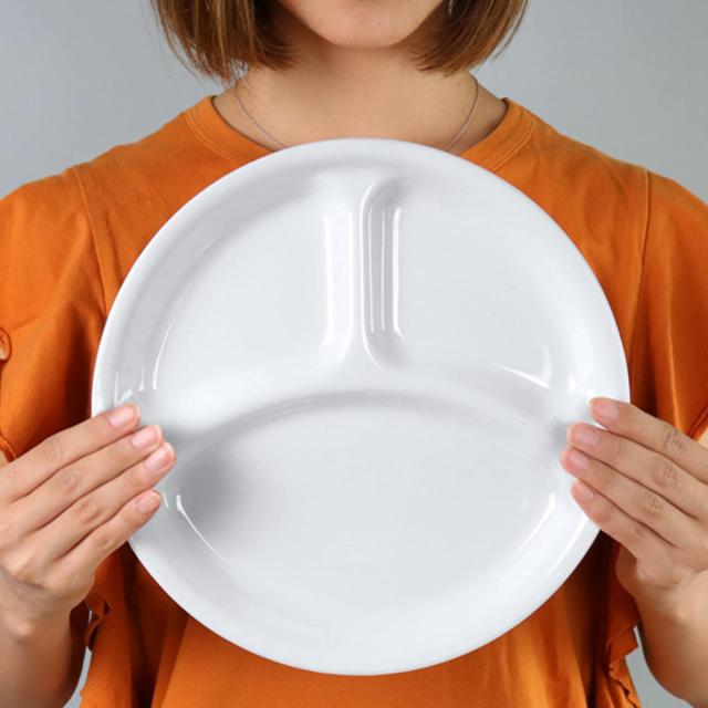 ランチプレート 26cm コレール CORELLE バイオレットミスト 5枚セット （ 食洗機対応 電子レンジ対応 オーブン対応 耐熱 仕切り皿 ランチ皿 白 お皿 花柄 ラウンド 丸 軽い 割れにくい 白い食器 仕切り ランチ 洋食器 おしゃれ ）_3