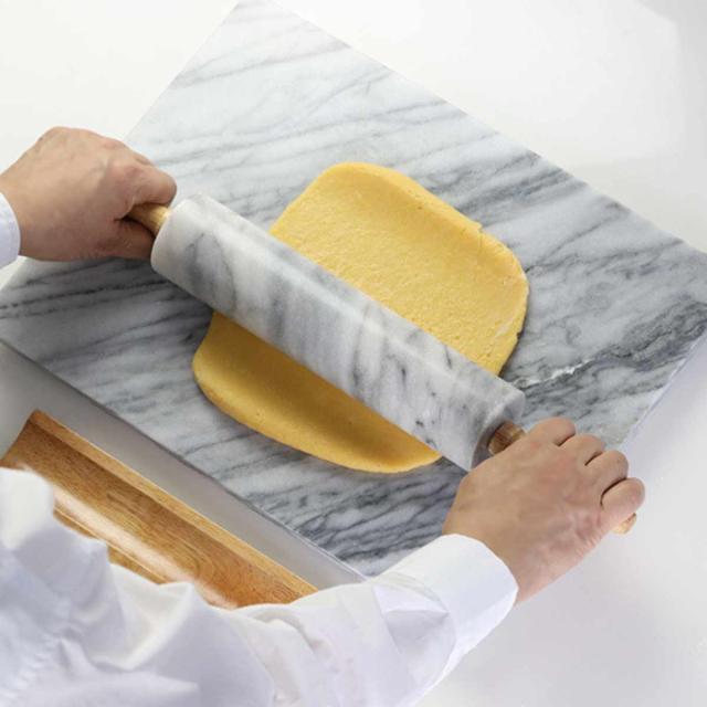 天然白大理石のし台 400角R○ 製菓台・こね台・めん台 ○新品○【送料