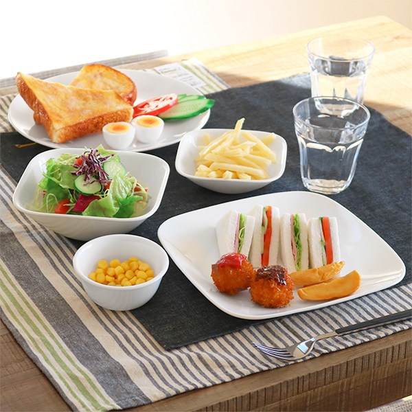 ボウル 17cm コレール CORELLE スクエア 白 食器 皿 角皿
