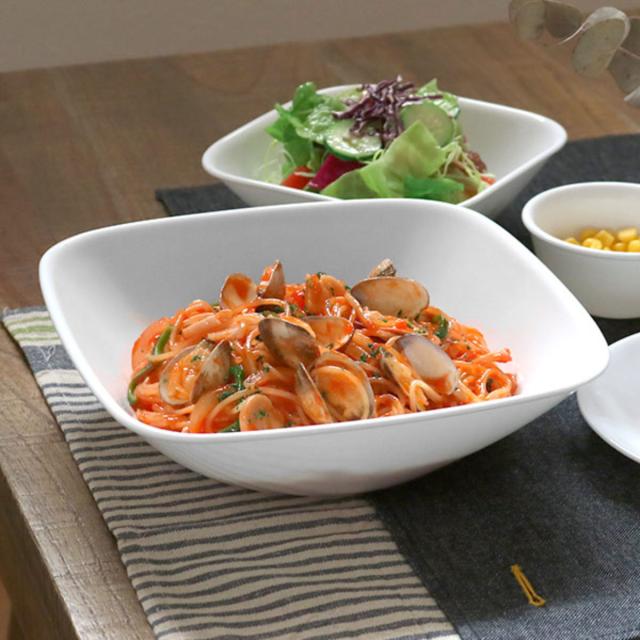 ボウル 23cm コレール CORELLE スクエア 白 食器 皿 角皿 ウインター