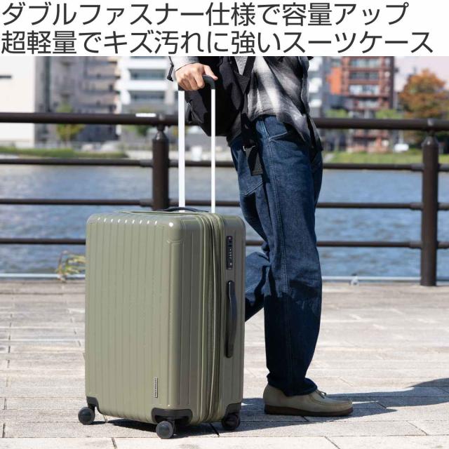 スーツケース 35L TSAロックWFタイプ Sサイズ キャプテンスタッグ （ CAPTAIN STAG トラベル 旅行 キャリーバッグ トラベルハードケース ダブルファスナー TSAロック 超軽量 出張 ）_1