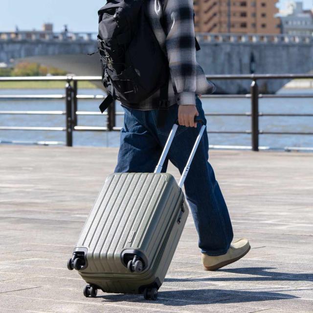 スーツケース 35L TSAロックWFタイプ Sサイズ キャプテンスタッグ （ CAPTAIN STAG トラベル 旅行 キャリーバッグ トラベルハードケース ダブルファスナー TSAロック 超軽量 出張 ）_12