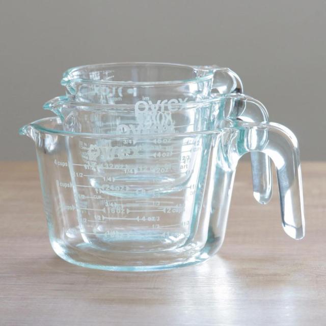 PYREX 計量カップ 250ml 耐熱ガラス 取っ手付き メジャーカップ