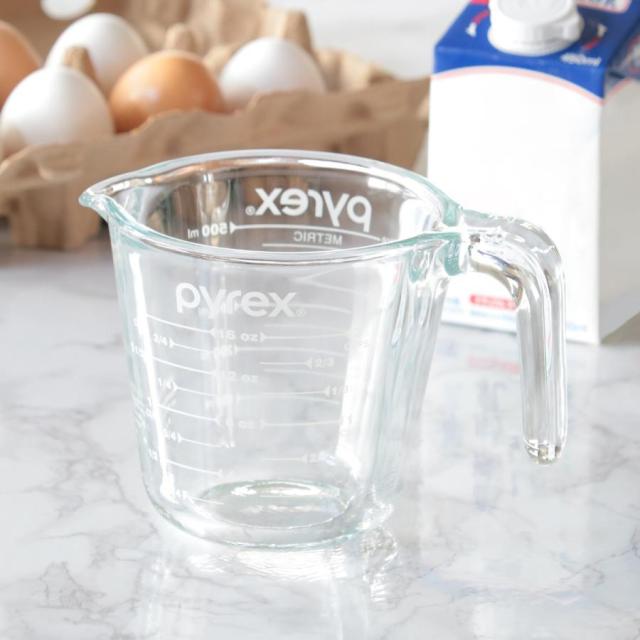 PYREX 計量カップ 500ml 耐熱ガラス 取っ手付き メジャーカップ