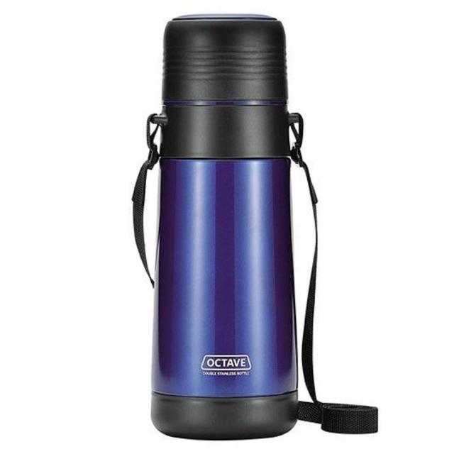 水筒 1L コップ付き オクターブ 広口ダブルステンレスボトル