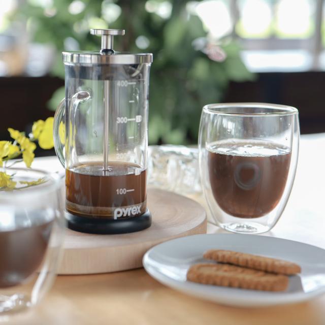 コーヒープレス 400ml Pyrex パイレックス 耐熱ガラス （ フレンチ
