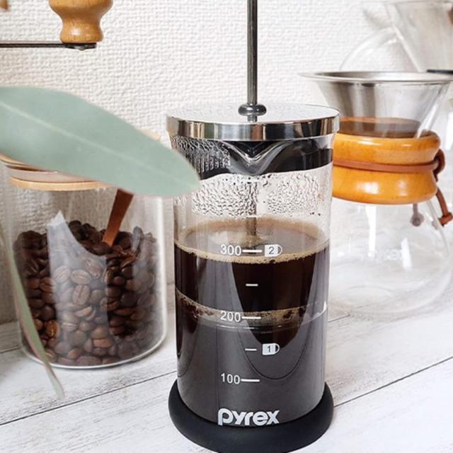 コーヒープレス 400ml Pyrex パイレックス 耐熱ガラス （ フレンチ