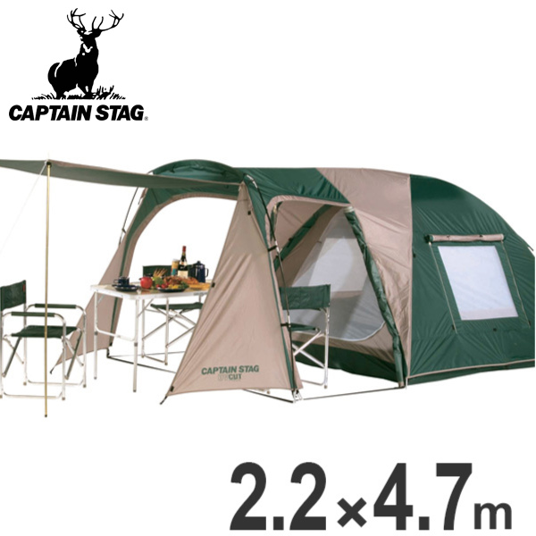 テント CS ツールームドーム UVカット 3〜4人用 キャリーバッグ付 （ キャプテンスタッグ アウトドア レジャー CAPTAIN STAG 海水浴 プール 紫外線カット 扉付き 蚊帳 ドームテント ）