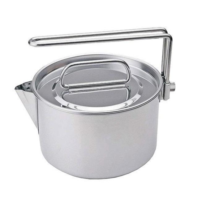 アウトドア用品 キャンピングケットル クッカー フタ付き 14cm 1.3L