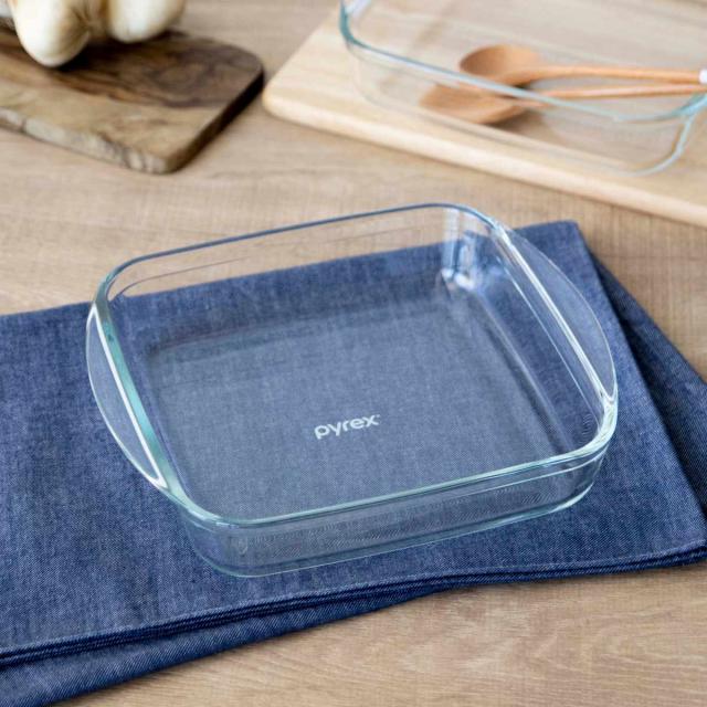 グラタン皿 1.6L PYREX グラタン・ドリアオンザテーブル スクエア 6個セット （ パイレックス ガラス 耐熱ガラス 電子レンジ対応 食洗機対応 オーブン対応 冷凍OK おしゃれ シンプル 耐熱皿 オーブンウェア 食器 皿 ）