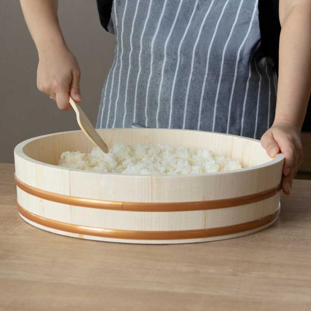 寿司桶 39cm 和の里 木製飯台 約一升用 （ すし桶 天然木 木製 飯台