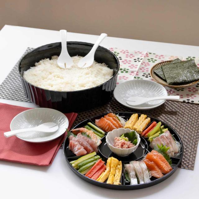 寿司桶 おウチで楽しい プラスチック 手巻き・ちらし寿司パーティー