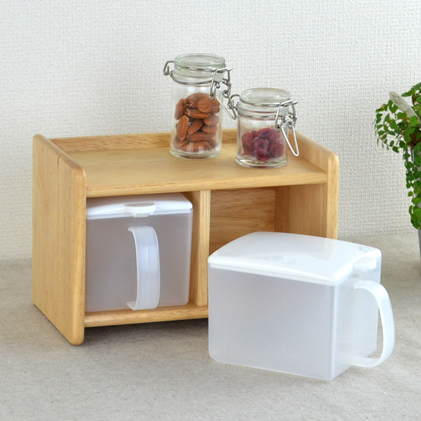 スパイスラック 調味料ストッカー 2個組 木製 （ スパイスラックセット