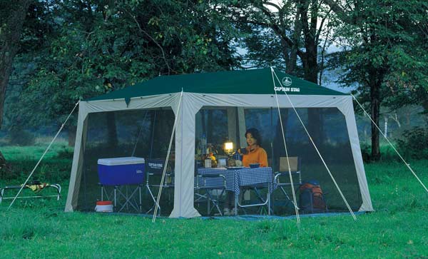 シェード プレーナ メッシュタープセット 3.1m×3.3m キャリーバッグ付 防水 （ キャプテンスタッグ 大型 テント CAPTAIN STAG アウトドア レジャー キャンプ用品 蚊帳 ）