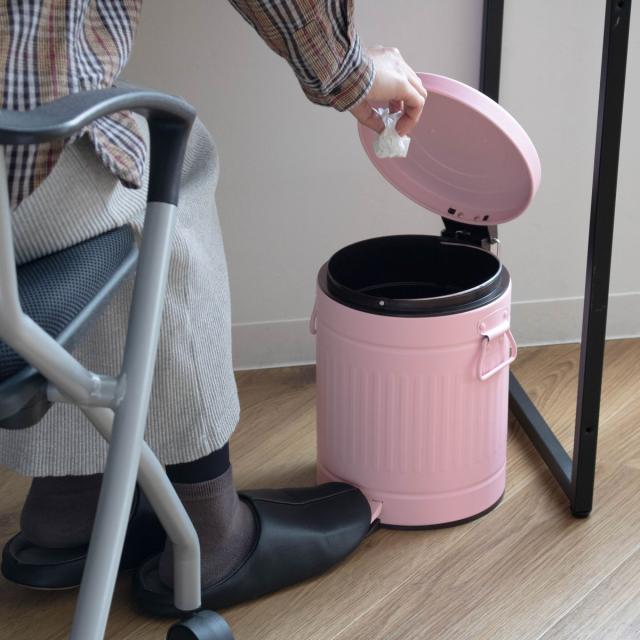 ZARA  キッチン用 ごみ箱 大 ペダルペール ダストカン ボックス ゴミ箱 ペダルペール 15L SABIRO 横型 ワイド （ ごみ箱 キッチン