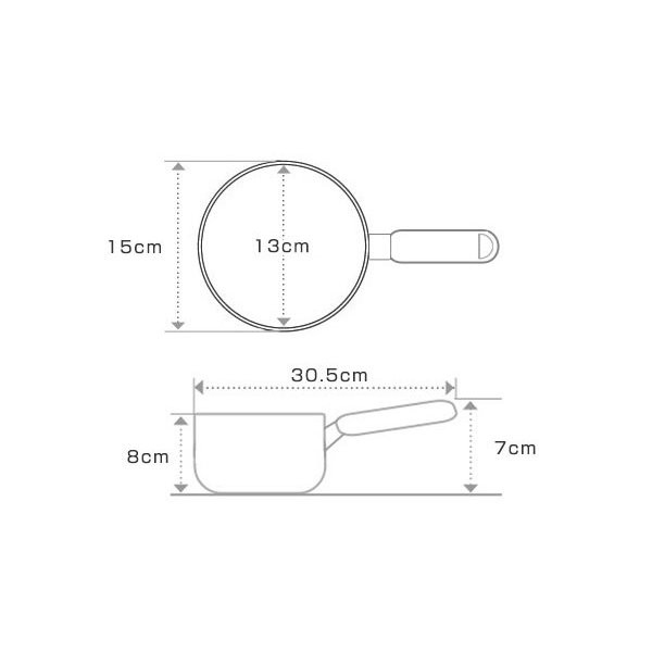 ミルクパン 15cm IH対応 ホーロー アミュレット （ ガス火対応 直火 片手鍋 15センチ 片手なべ ソースパン 注ぎ口付き 小鍋 琺瑯鍋  ホーの通販はau PAY マーケット - リビングート