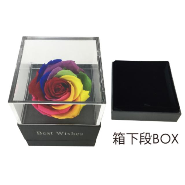 オブジェ レインボーボックス プリザーブドフラワー （ 薔薇 バラ お花