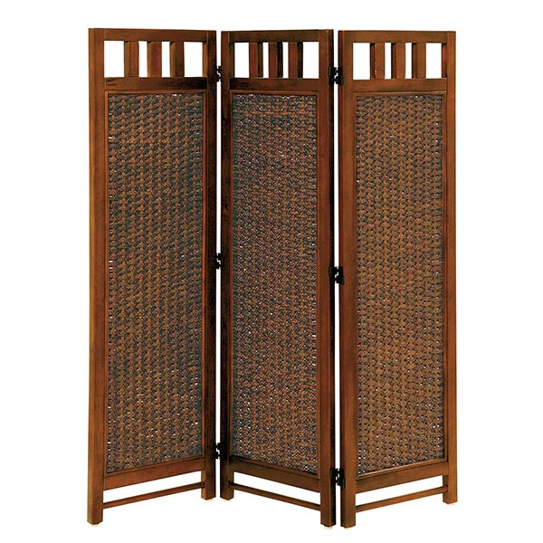 スクリーン　3連　衝立　アジアン家具　ウォーターヒヤシンス幕部　高さ130cm （ ついたて 間仕切り パーテーション ウォーターヒヤシンス アジアン アジアンテイスト パーティション 間仕切 ） の通販は