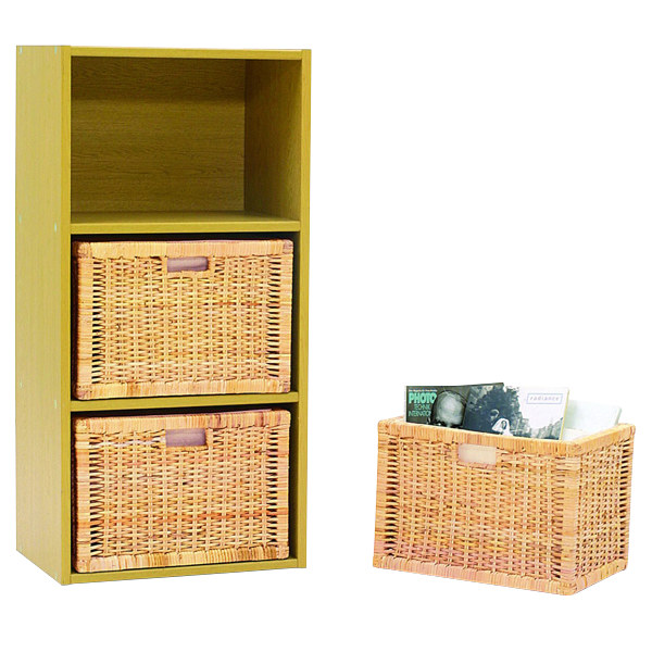 楽天市場】ラタン トランク バスケットの通販 皮付きラタンバスケット