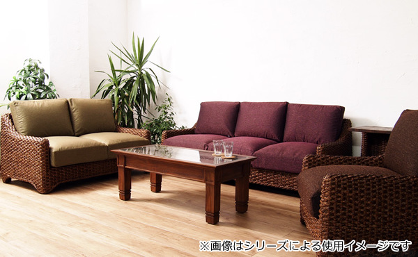 ソファ 3人掛け ウォーターヒヤシンス製 アジアン家具 LOTUS 幅180cm （ クッションソファ ソファー クッション 選べる おしゃれ ホテルライク クッション付き ラウンジチェア クッションソファー バリ アジアン ）_16