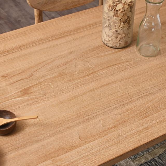 ダイニングテーブル ロータイプ チーク無垢材 CALM 幅140cm （ テーブル 食卓机 ローダイニングテーブル 低め 天然木 北欧 ナチュラル 木目 木製 チーク 高さ60cm ）_3