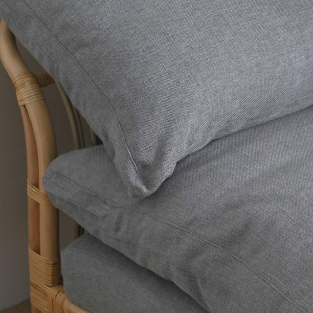 籐 センターソファ 座面高47cm Breeze （ ラタン ブリーズ ソファ クッション イス 籐家具 完成品 パーソナルソファ ソファー 1P 籐椅子 リゾート 組み合わせ グレー 無地 ）の通販は
