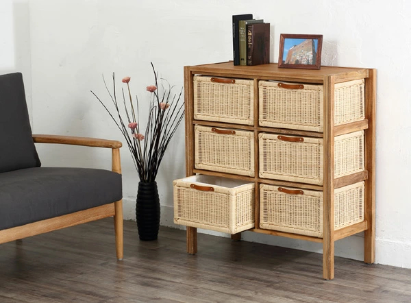 古家具 籐ラタン家具◾️KOIZUMI 小泉 ナチュラル天然素材 飾り棚