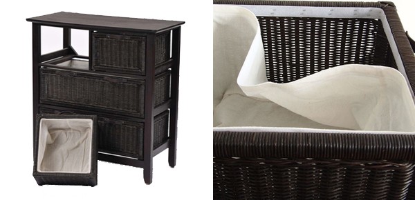 籐 ラタンチェスト 3段 幅81cm ランドリーチェスト ラタン家具