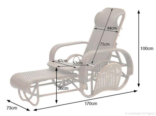 籐 座椅子 フットレスト付 ハイバック 三つ折椅子 ラタン家具 WAHOO 座面高36cm （ 椅子 ラタン ラタン製 籐製 アジアン アジアン家具 折りたたみ マガジンラック付き リクライニングチェア ハンドメイド 手編み ）_3