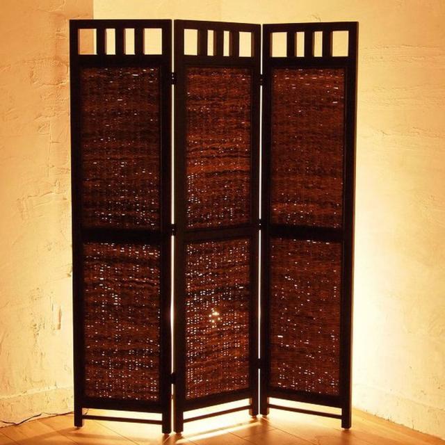 衝立 スクリーン 3連 アジアン家具 Banana Leaf 高さ160cm （ ついたて 