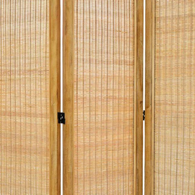 衝立 5連 高さ160cm ラタン 天然木 折りたたみ 間仕切り