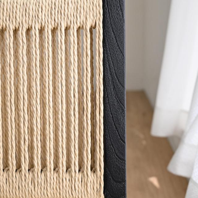 ペーパーコード座椅子 座面高17cm チーク材 （ 座椅子 座いす ローチェア 1人掛け 完成品 木製 天然木 ロータイプ 座面 広い 背もたれ付き 軽い 軽量 肘なし 座イス 低い 低設計 チェア イス 椅子 いす リビング 畳 和室 座敷 ）_12