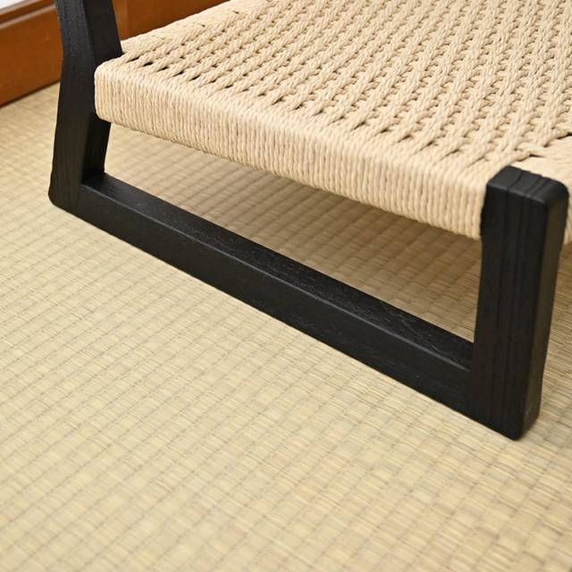 ペーパーコード座椅子 座面高17cm チーク材 （ 座椅子 座いす ローチェア 1人掛け 完成品 木製 天然木 ロータイプ 座面 広い 背もたれ付き 軽い 軽量 肘なし 座イス 低い 低設計 チェア イス 椅子 いす リビング 畳 和室 座敷 ）_14