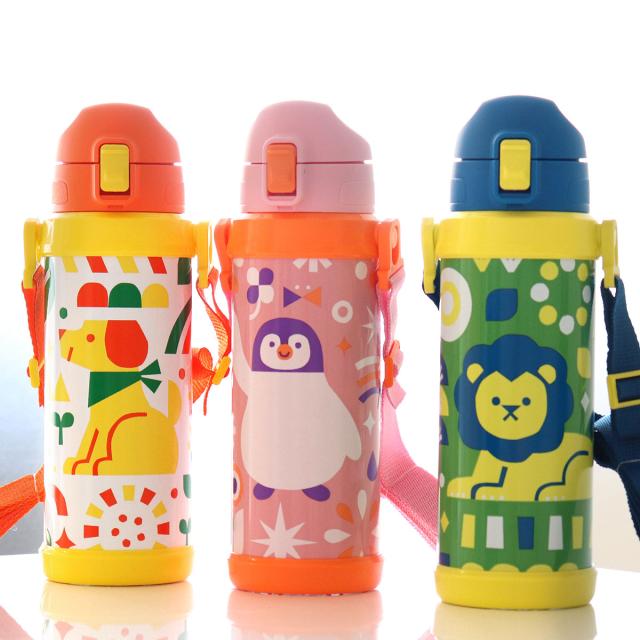 水筒 キッズ 800ml ステンレス ワンタッチ キッズボトル 直飲み 保冷 保温 ワンプッシュ ステンレスボトル 子供 動物 直のみ 子供用水の通販はau Pay マーケット お弁当グッズのカラフルbox