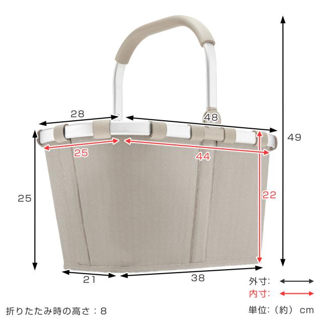 ＼雑誌掲載／ 買い物カゴ ライゼンタール CARRYBAG （ reisenthel キャリーバッグ 買い物かご ショッピングバッグ 折りたたみ マイバッグ レジカゴ エコバッグ 軽量 レジかご 車 ランドリー アウトドア 買い物バッグ おしゃれ ）_5