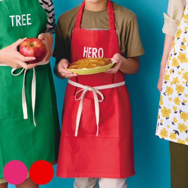 エプロン キッズ 2点セット ノート M habitue （ アビチュアル 120〜140cm対応 綿100％ ポケット付き 三角巾付き 子供用エプロン キッズ用エプロン 子供エプロン 子どもエプロン キッズエプロン カジュアルエプロン ）