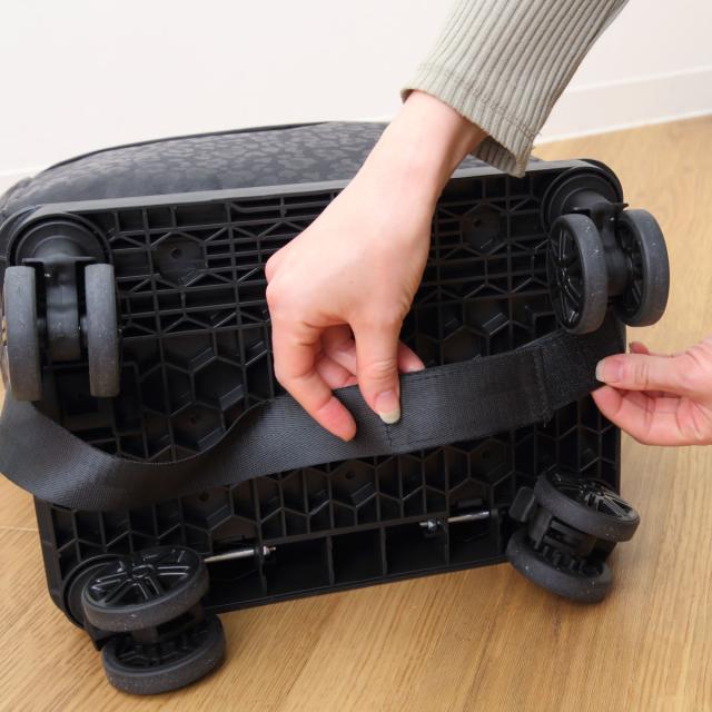 横押しカート cocoro レオパード 4輪カート （ キャリーカート キャリーバッグ 横押し 4輪 軽量 買い物 バッグ トートバッグ カート ショルダーバッグ キャスター 高さ調節 ストッパー ）_11