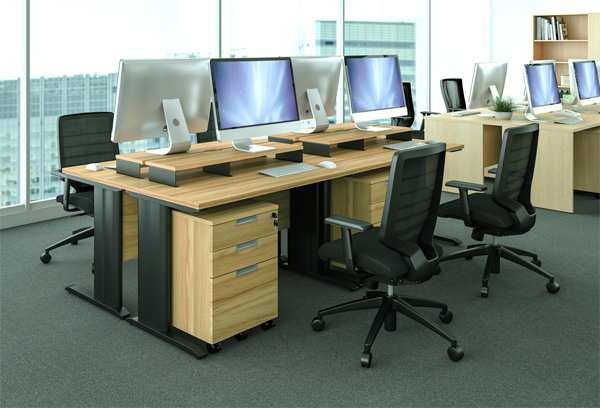 【法人限定】 オフィスデスク　パソコンデスク　スチール脚　Assort　幅120cm （ 送料無料 デスク パソコン PCデスク PC オフィス シンプ