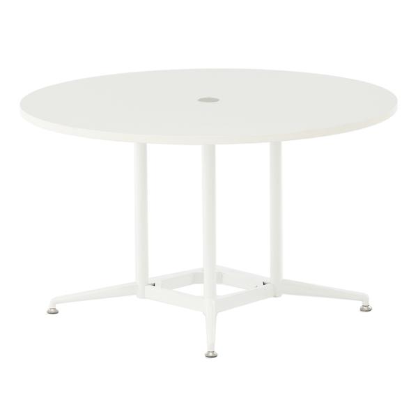 【法人限定】 ラウンドテーブル 幅120cm 円型 テーブル 配線 ミーティング 会議 食堂 机 （ ミーティングテーブル 会議テーブル オフィステーブル 4人〜6人 リフレッシュルーム 休憩 ランチスペース オフィス家具 ）_12