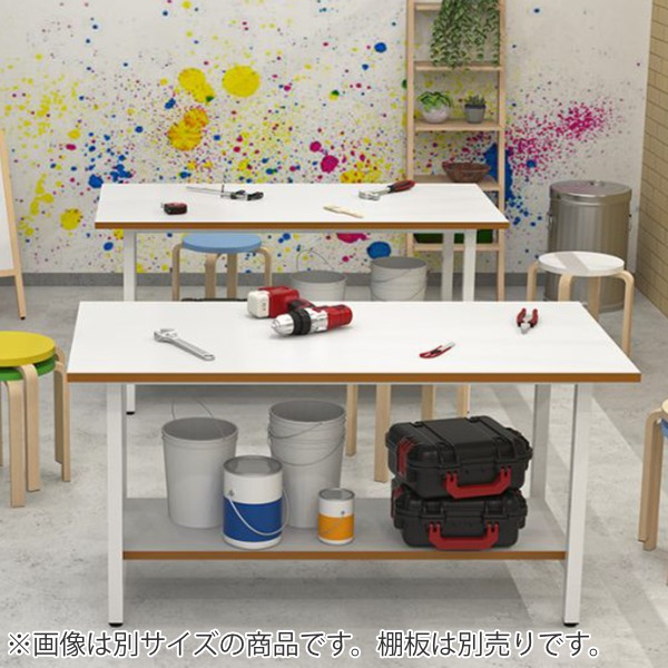 【法人限定】 作業台 幅120cm 奥行75cm テーブル 作業台テーブル DIY ワークテーブル （ 作業机 幅 120 机 作業デスク 工作台 オフィス 簡易テーブル 軽作業 デスク オフィス家具 会社 学校 作業スペース ホワイト ）_5